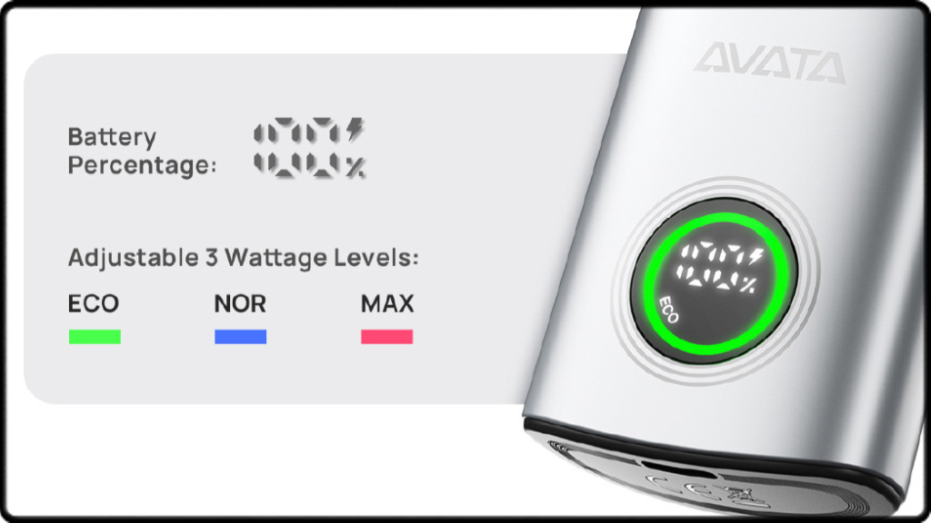 3 niveaux de puissance